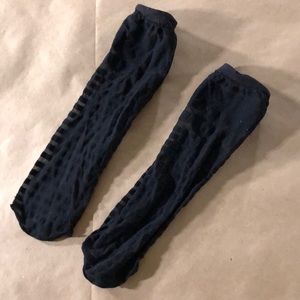Black Stripe Mesh Fashion Socks